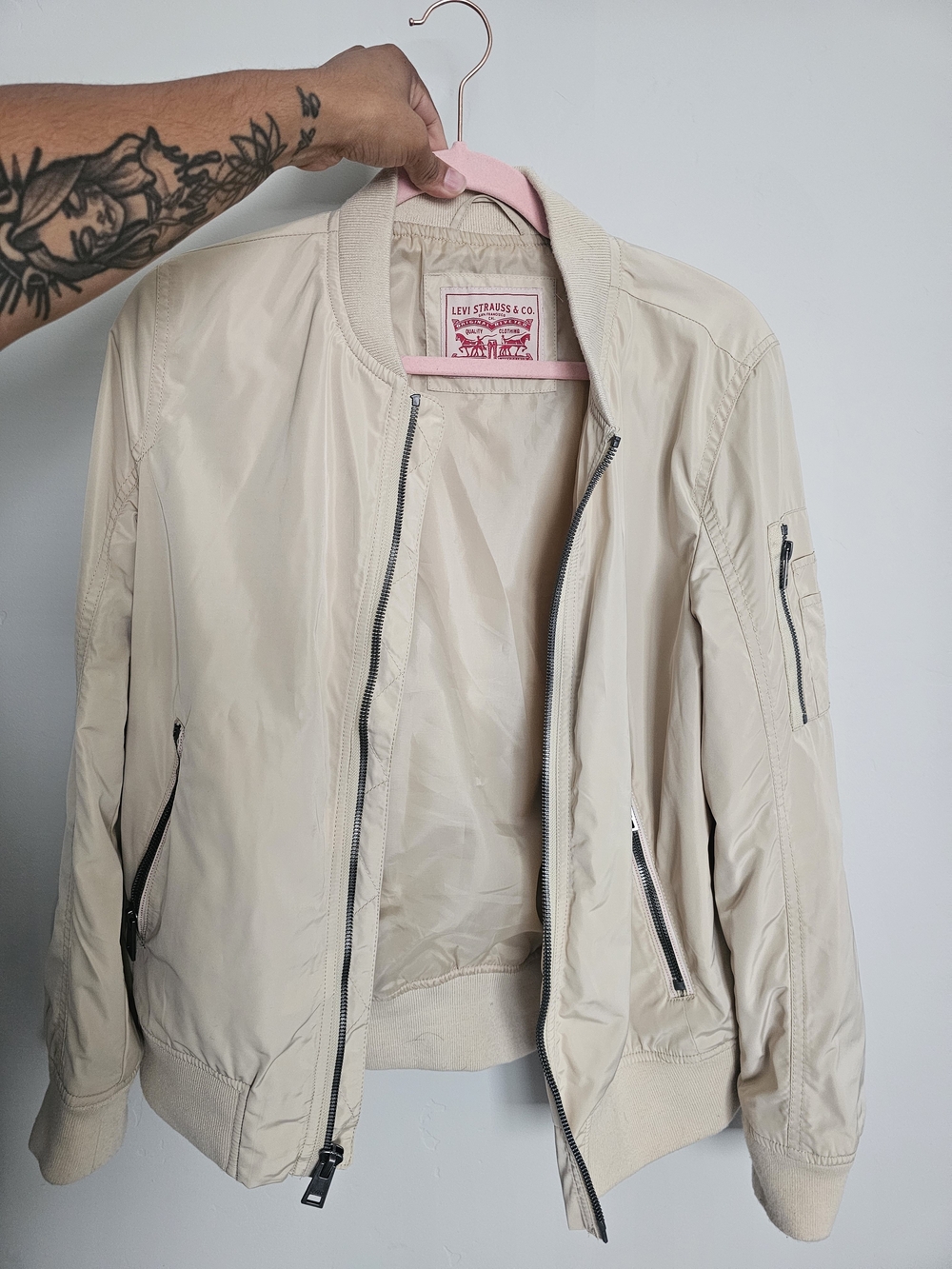 Levi's Cream Bomber Jacket